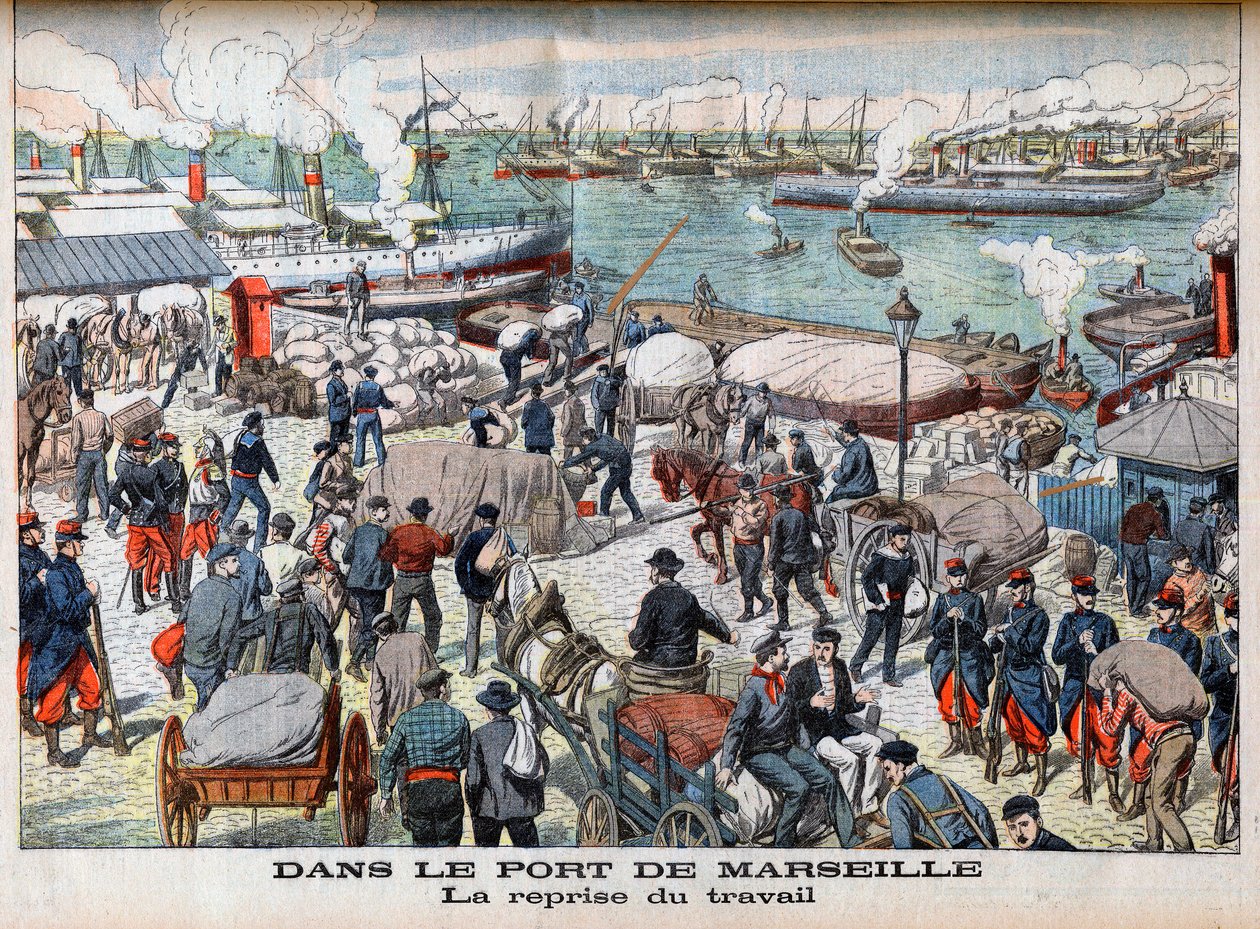 Das Ende des Streiks in Marseille, Illustration aus 