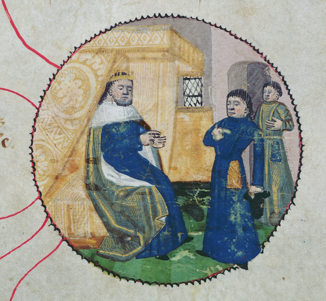 Die Genealogie von Karl V. und Karl VI., (Detail) von Karl VI. (1368-1422) von French School
