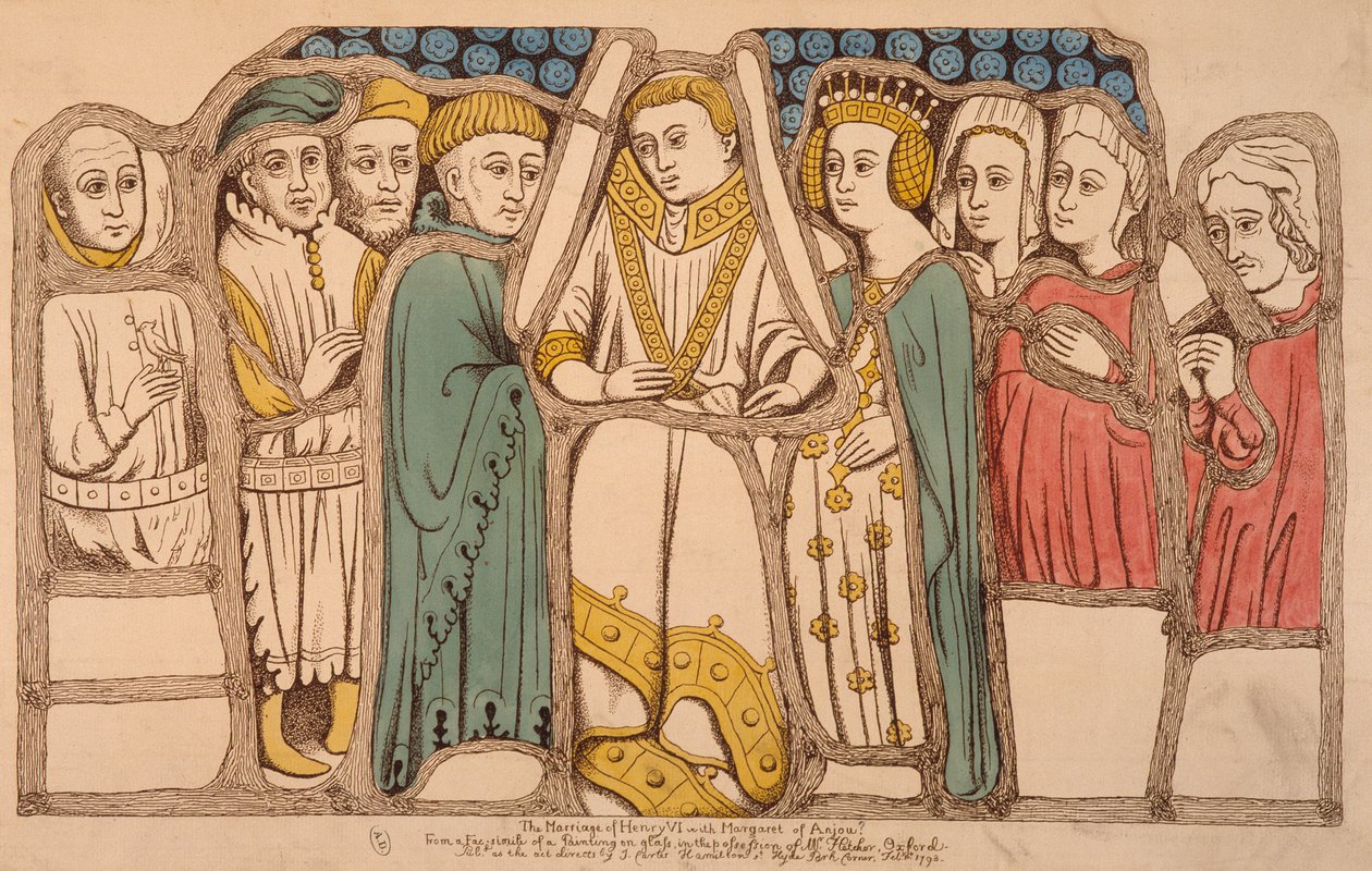 Die Hochzeit von Heinrich VI. von England und Margarete von Anjou, 1445, 1793 von French School