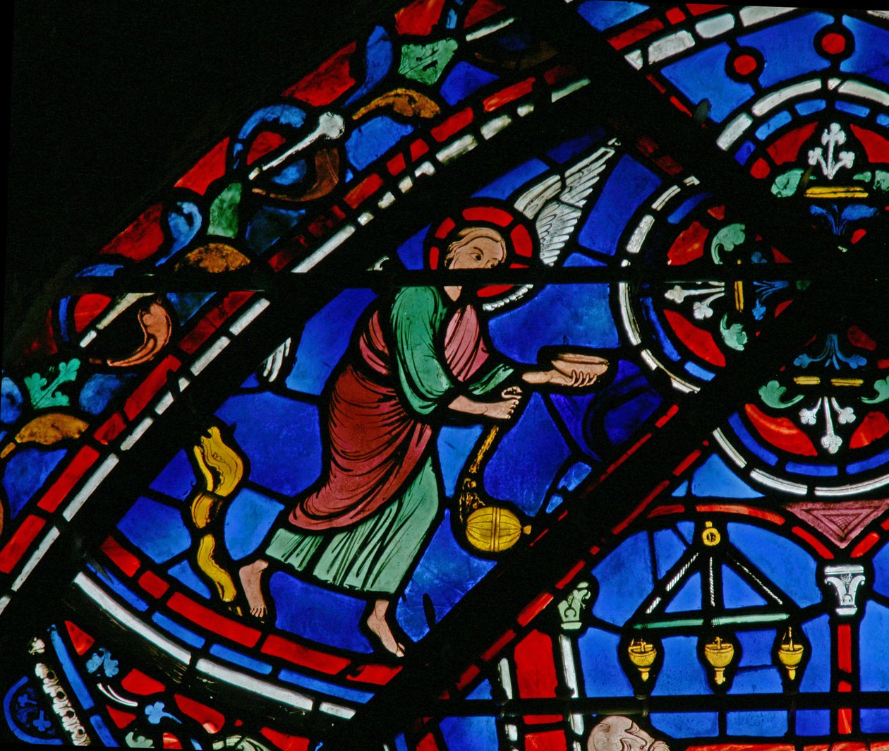 Das St. Thomas Fenster: Engel besuchen das Grab des Heiligen Thomas von French School