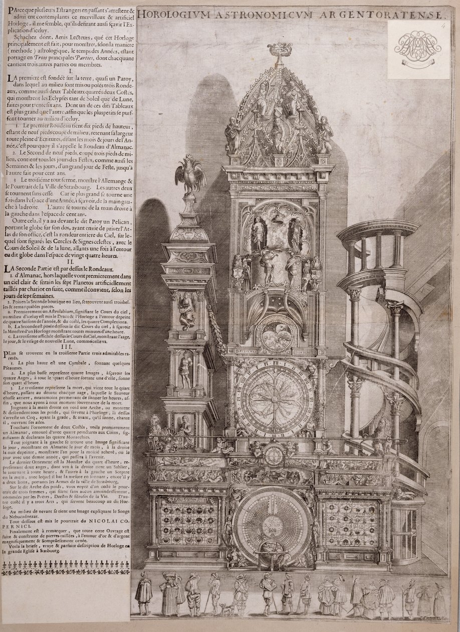 Die Uhr der Straßburger Kathedrale von French School