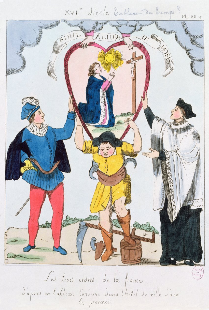 Die drei Stände Frankreichs, 1789 von French School