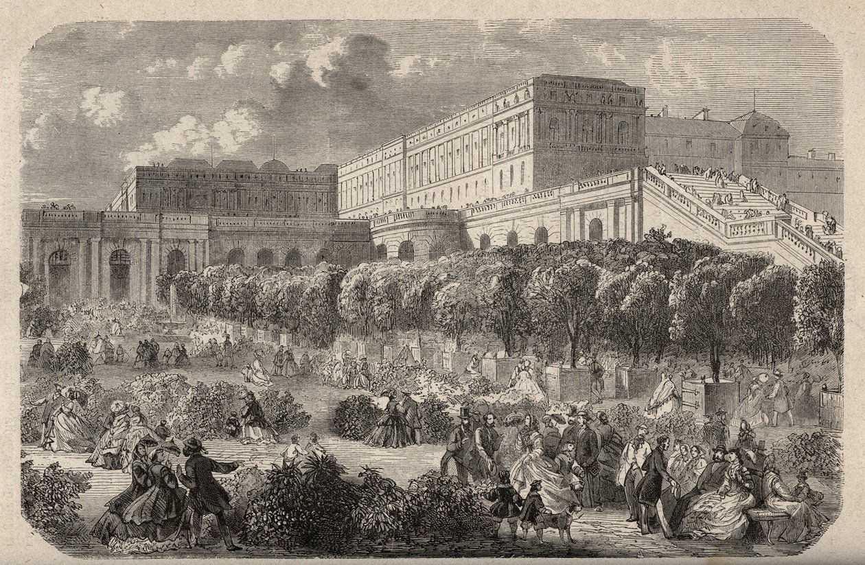 Die Orangerie von Versailles - Orangerie des Schlosses von Versailles - Gravur in „PATRIE“ - Beschreibung der malerischen Frankreich in 6 Bänden von Lucien Huard - Ende des 19. Jahrhunderts von French School