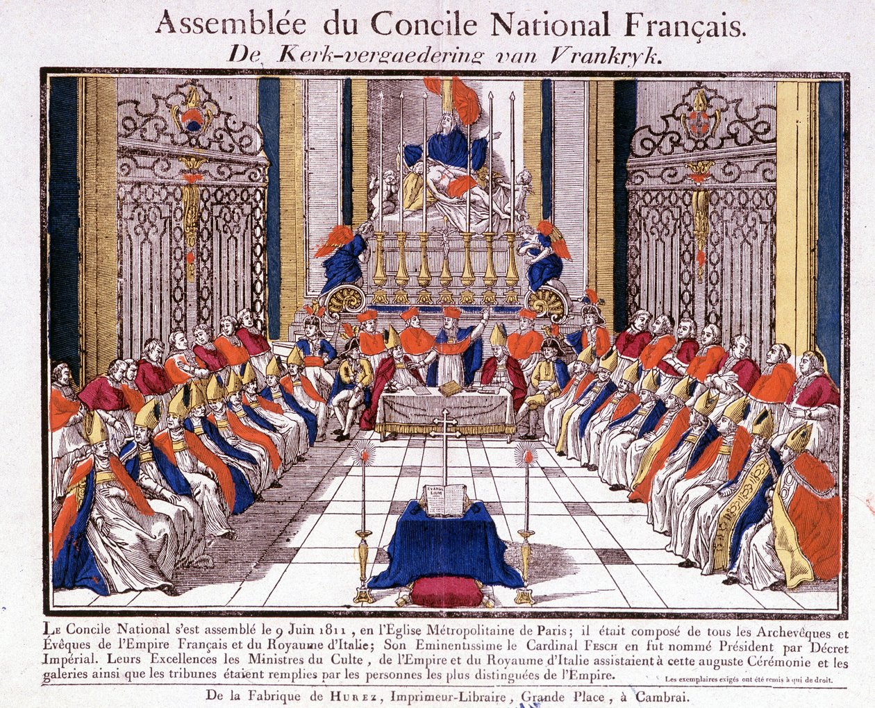 Der Klerus von Frankreich und Italien traf sich in Paris zur Versammlung des Französischen Nationalrats am 9. Juni von French School