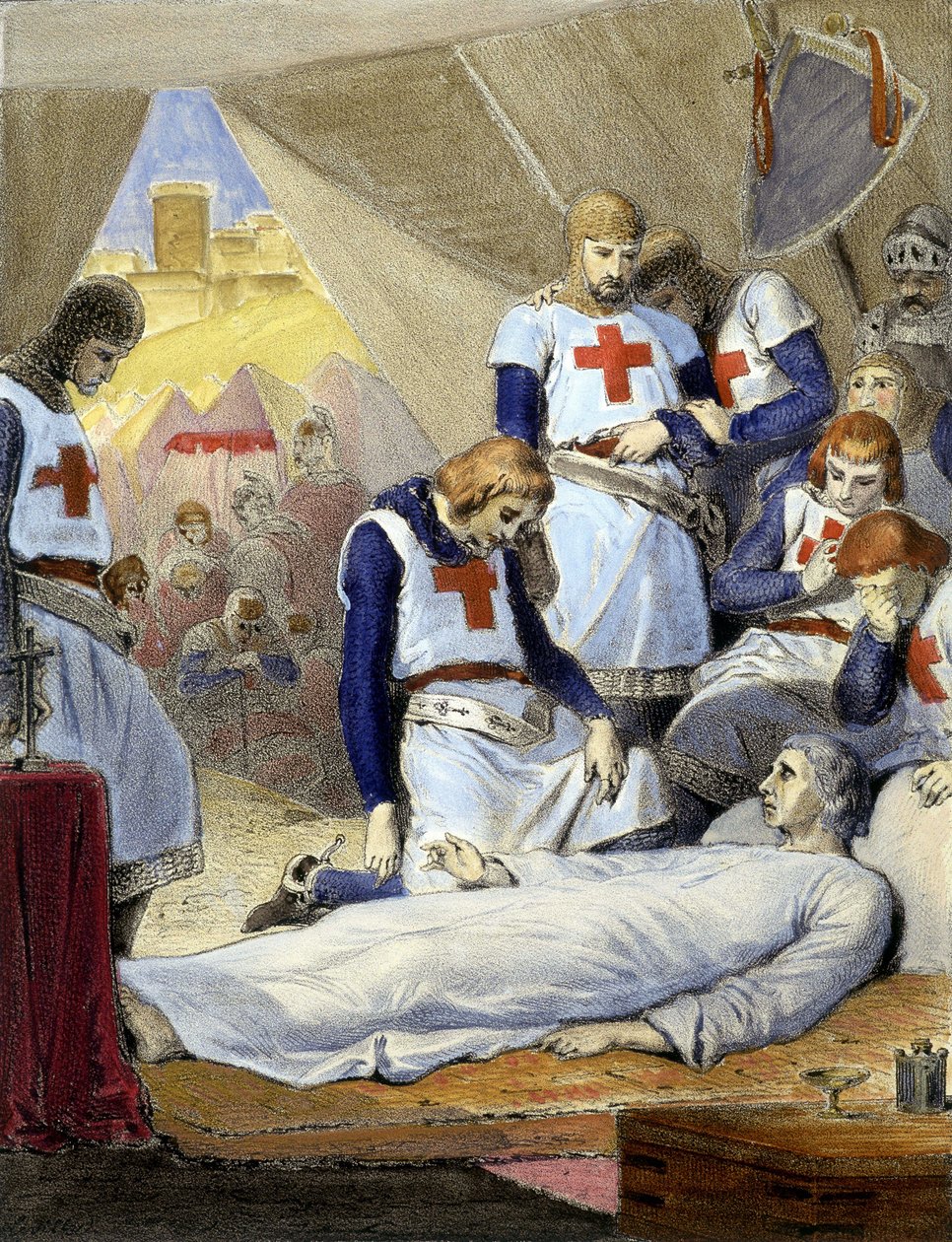 Der Tod von Saint Louis während des 8. Kreuzzugs von French School