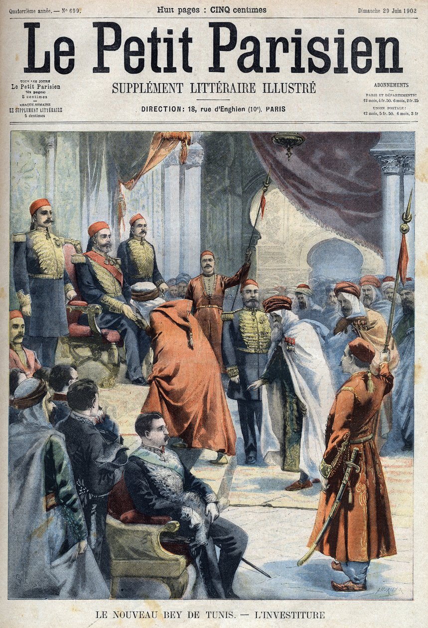 Die Einweihung des neuen Bey von Tunis Hedi Bey (Muhammad El Hadi Bey) von French School