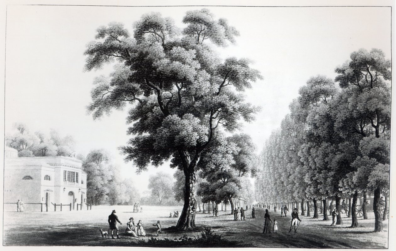 Die Hauptallee im Prater, Wien, 1821 von French School