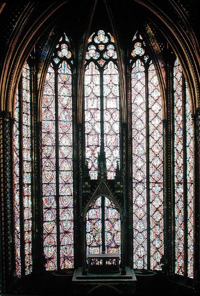 Das Buntglasfenster im Chor der Oberkapelle, 1246-48 von French School