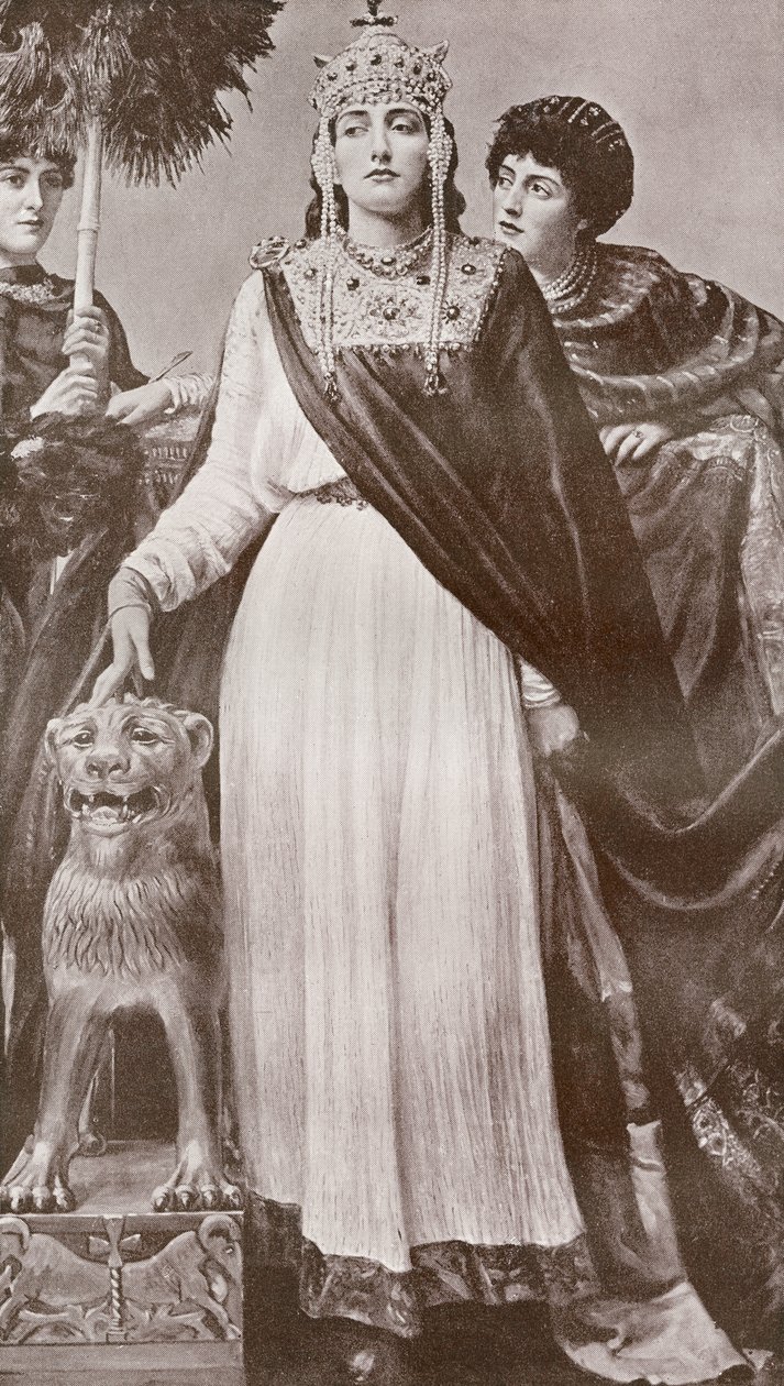 Theodora I., ca. 500 - 548. Kaiserin des Römisch-Byzantinischen Reiches und Ehefrau von Kaiser Justinian I. Aus Harmsworth History of the World, veröffentlicht 1908. von French School