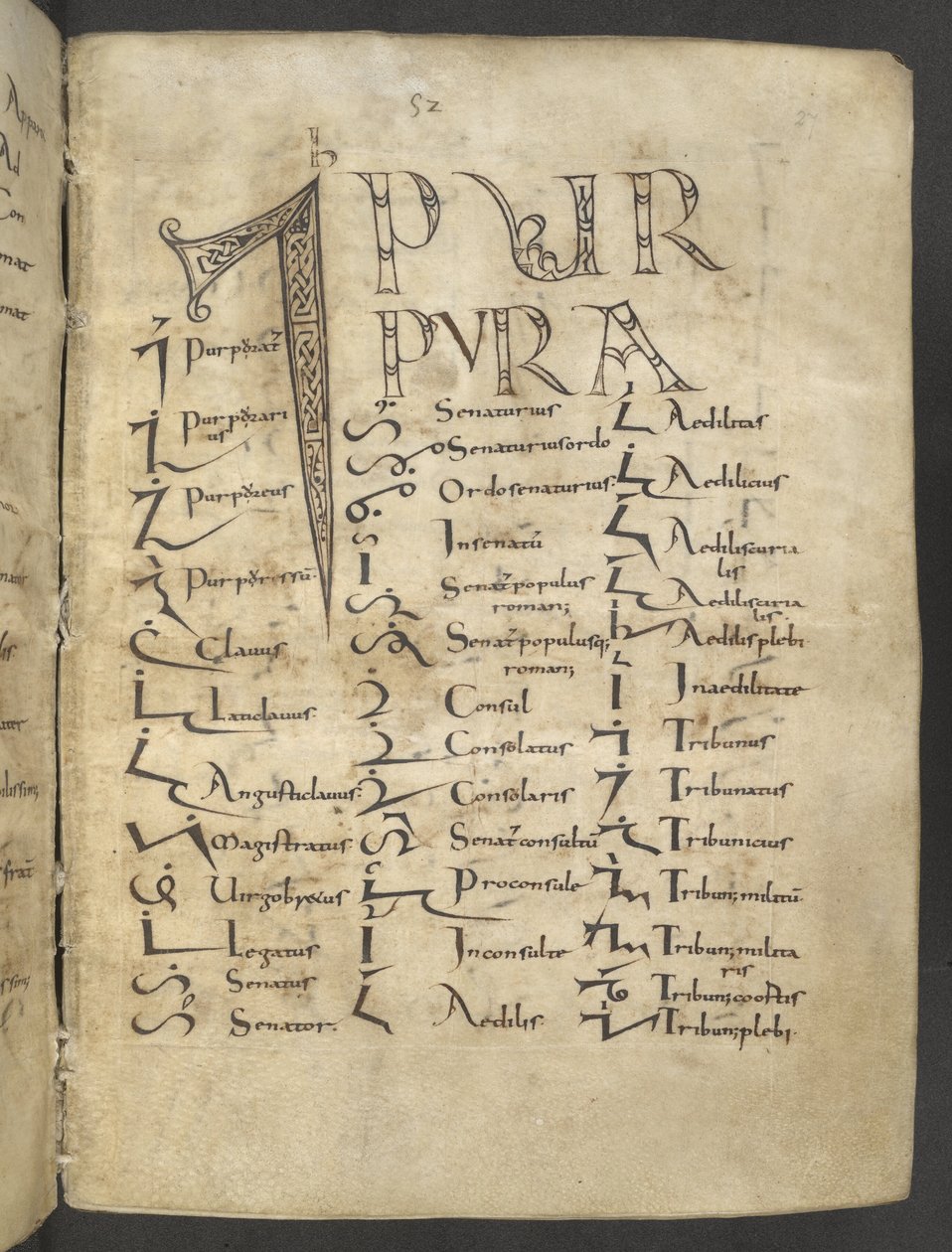 Tironisches Manuskript, MS 37518 f.27r, Paris, Saint-Germain-des-Prés von French School