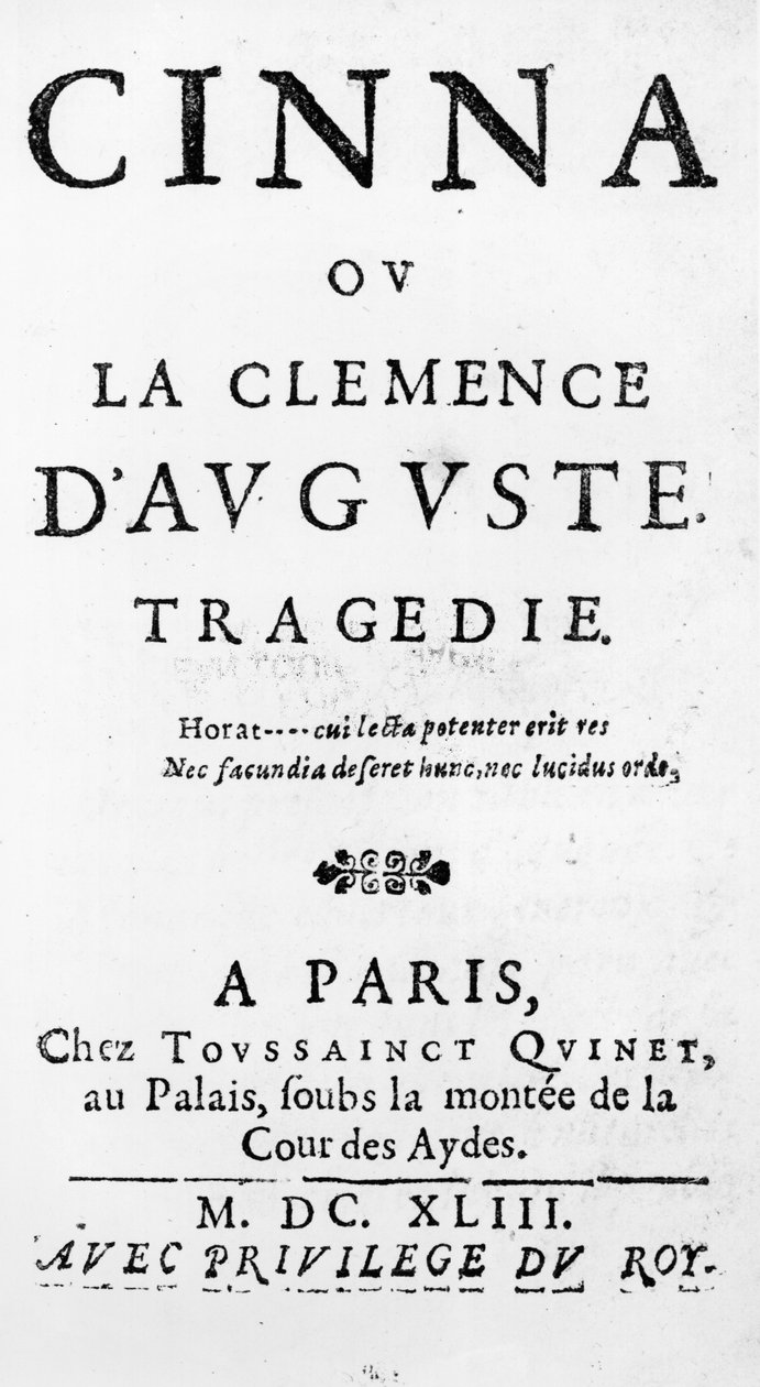 Titelseite von Cinna ou la Clemence d