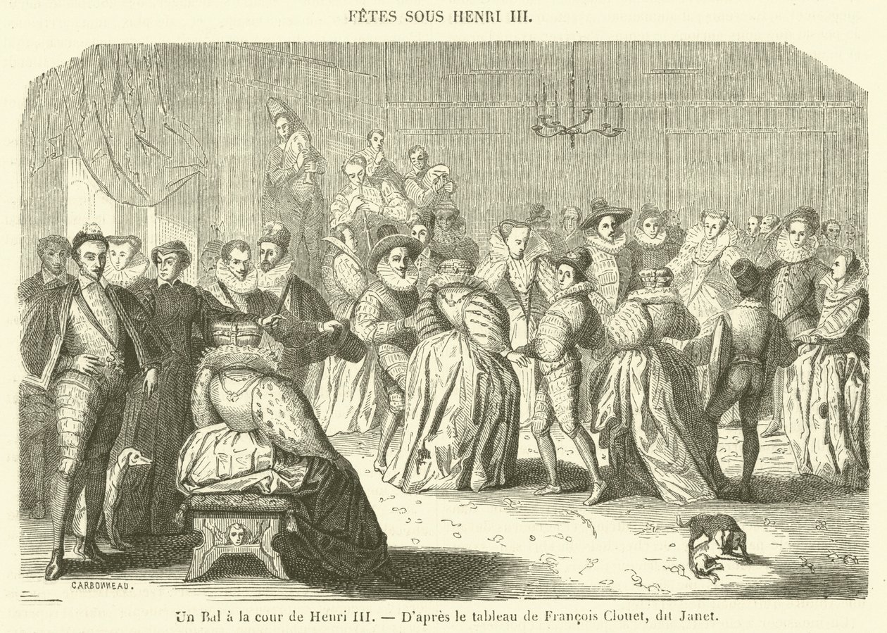Ein Ball am Hof von Heinrich III. von French School