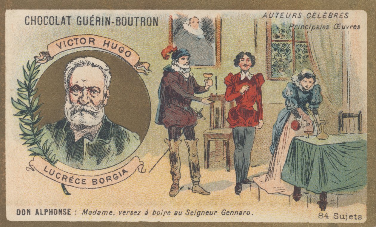 Victor Hugo, französischer Dichter, Dramatiker, Schriftsteller und Romanautor, Autor von „Lucrece Borgia“ von French School