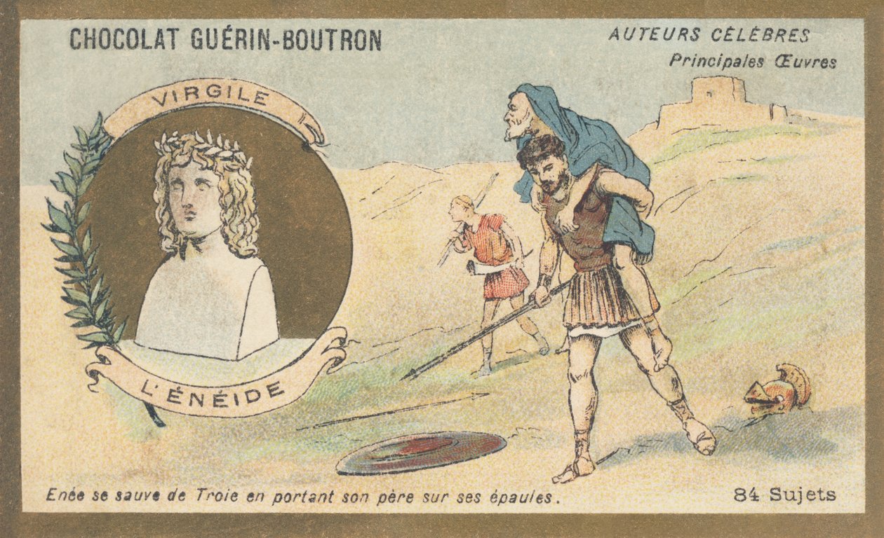 Vergil (70 v. Chr. - 19 v. Chr.), lateinischer Dichter, Autor der „Aeneis“, Epos geschrieben zwischen 29 und 19 v. Chr. von French School