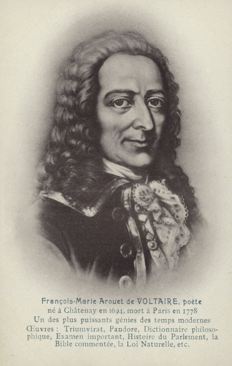 Voltaire (1694-1778), französischer Schriftsteller, Philosoph und Dramatiker von French School