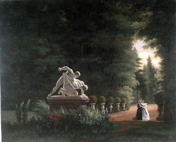 Spaziergang in der Folie-Beaujon in Paris, ca. 1830 von French School