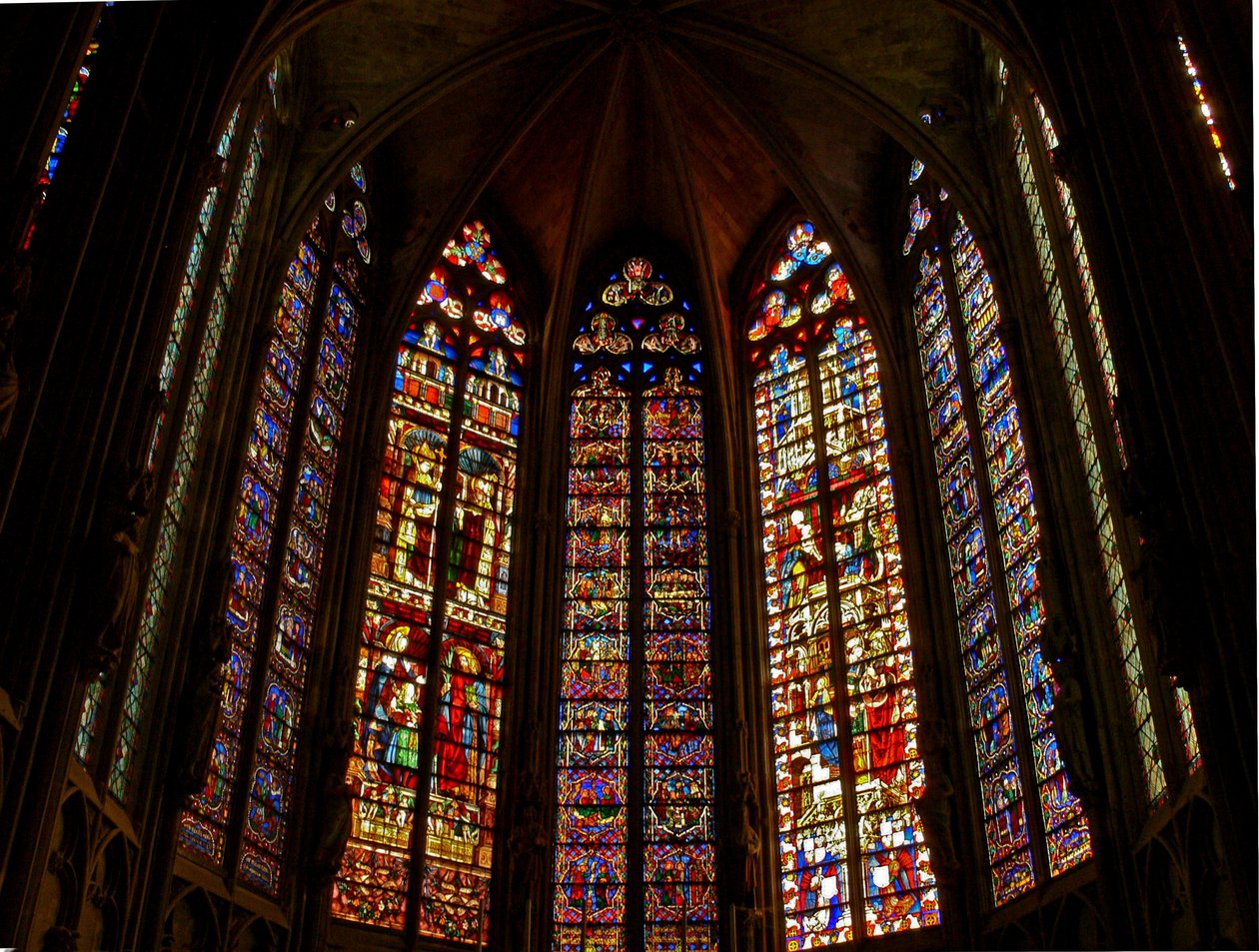 Fenster, Ostende Lanzetten von French School