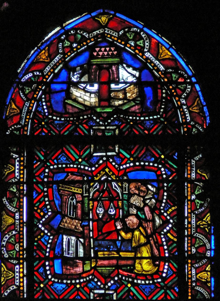 Fenster s4, das Heiligtum der Heiligen Agatha von French School