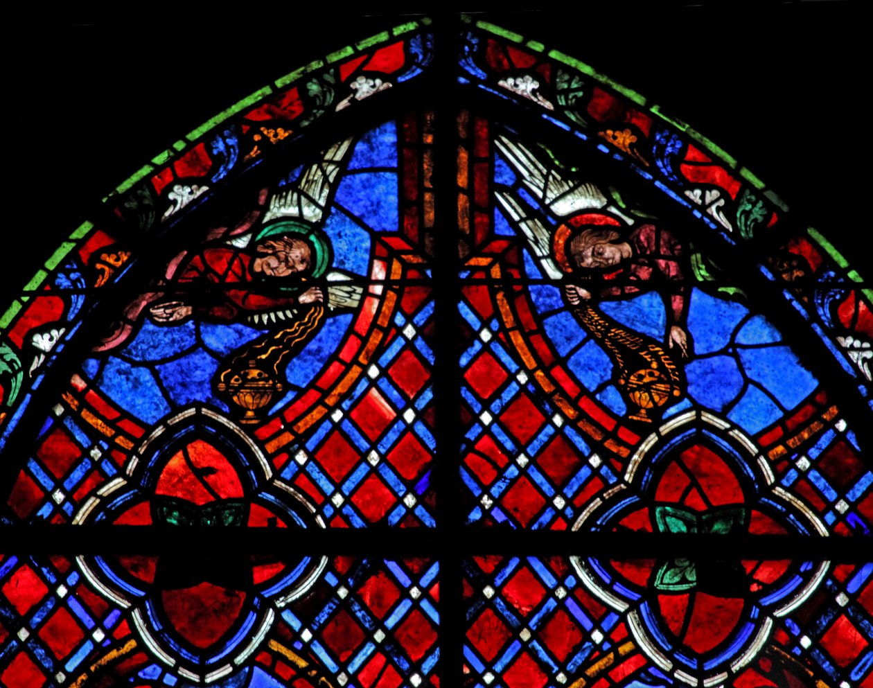 Fenster w01, Engel darstellend von French School