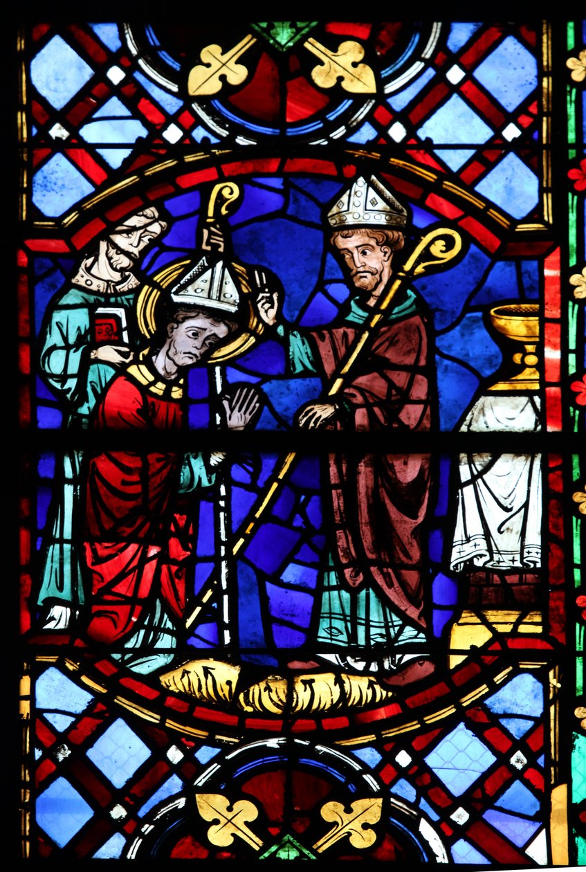 Fenster w04, Darstellung des Heiligen Martin als Bischof von French School