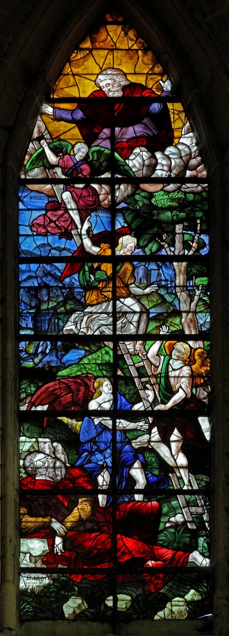 Fenster w100, die Himmelsleiter von French School