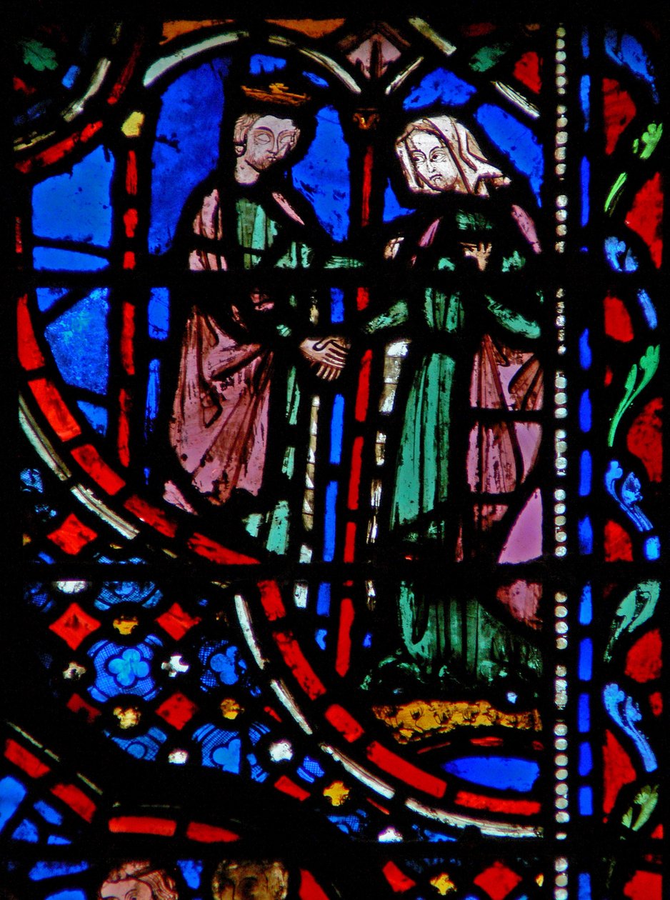 Fenster w14 David heiratet Abigail I Sam XXV 42 von French School