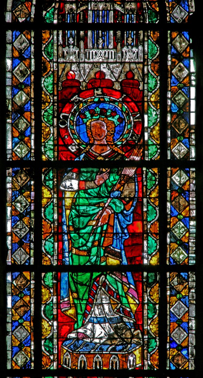 Fenster w204 mit der heiligen Marina von French School