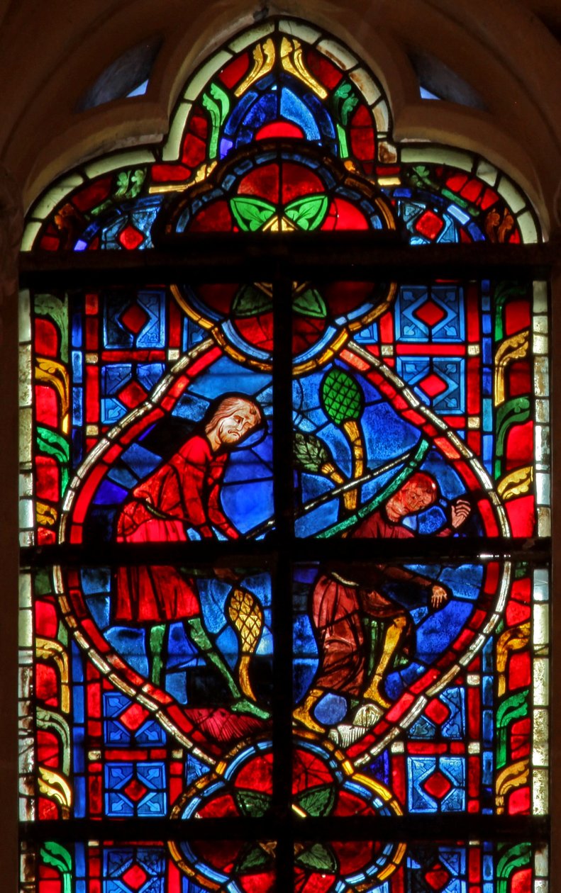 Fenster w207 zeigt die Bestrafung von Lamech von French School