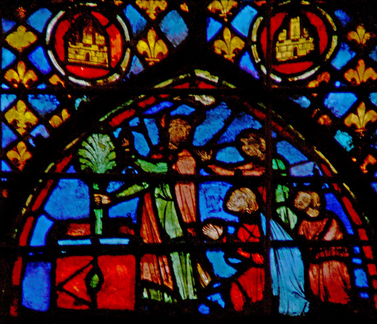 Moses legt den blühenden Stab auf den Altar von French School