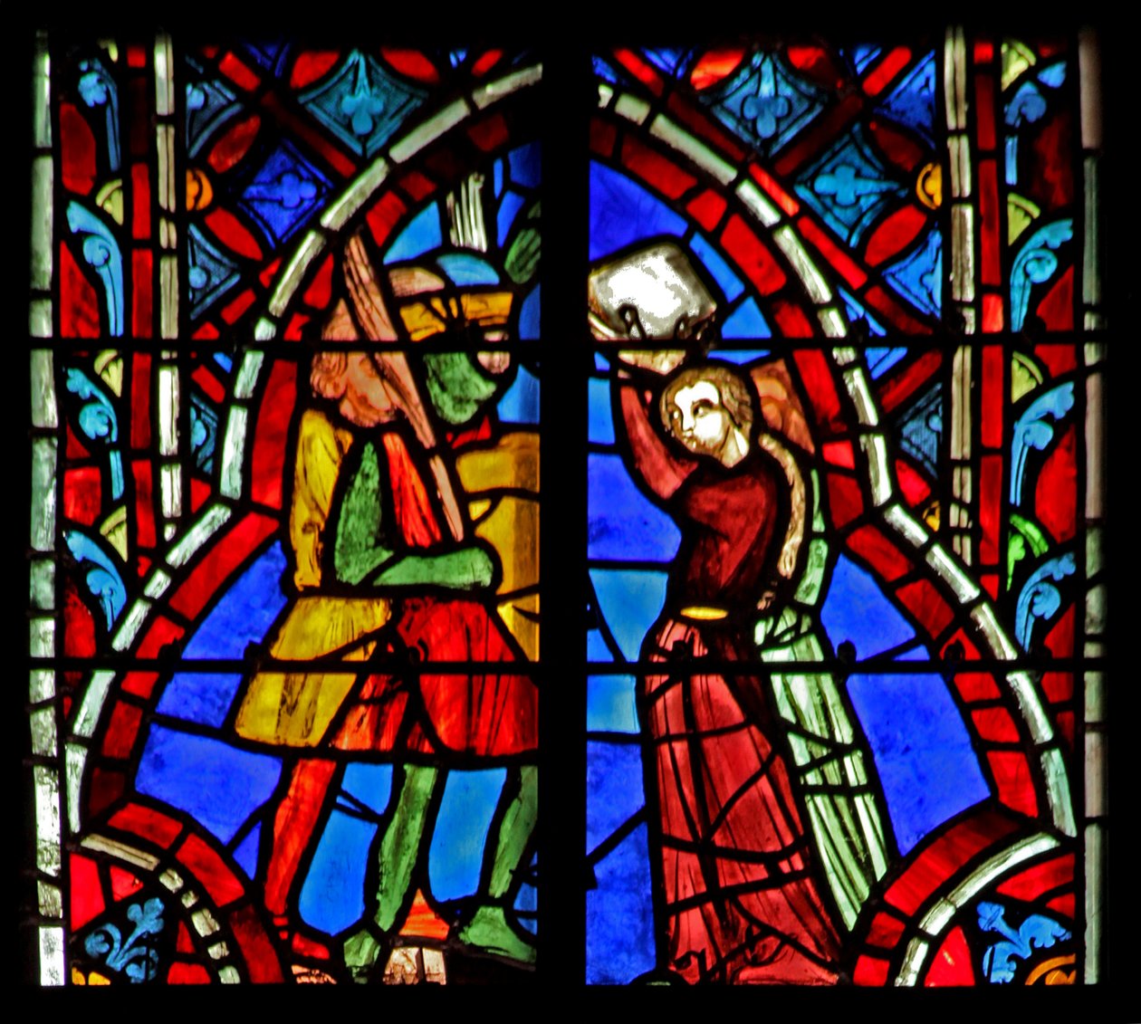 Jephthah trifft seine Tochter. Richter XI 34-35 von French School