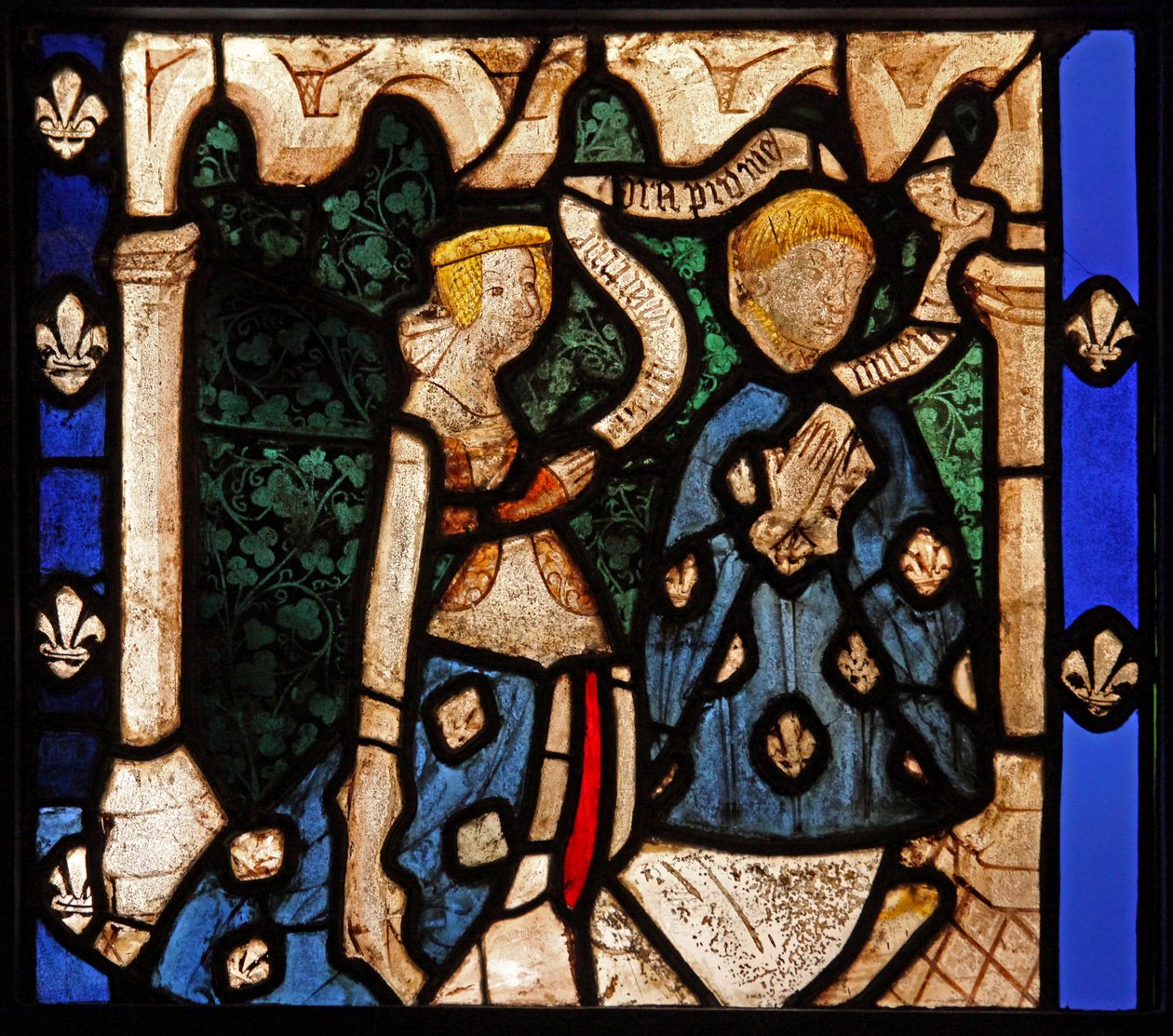 Fenster w9, Darstellung von Stiftern aus der Kirche von Betton, Bretagne von French School