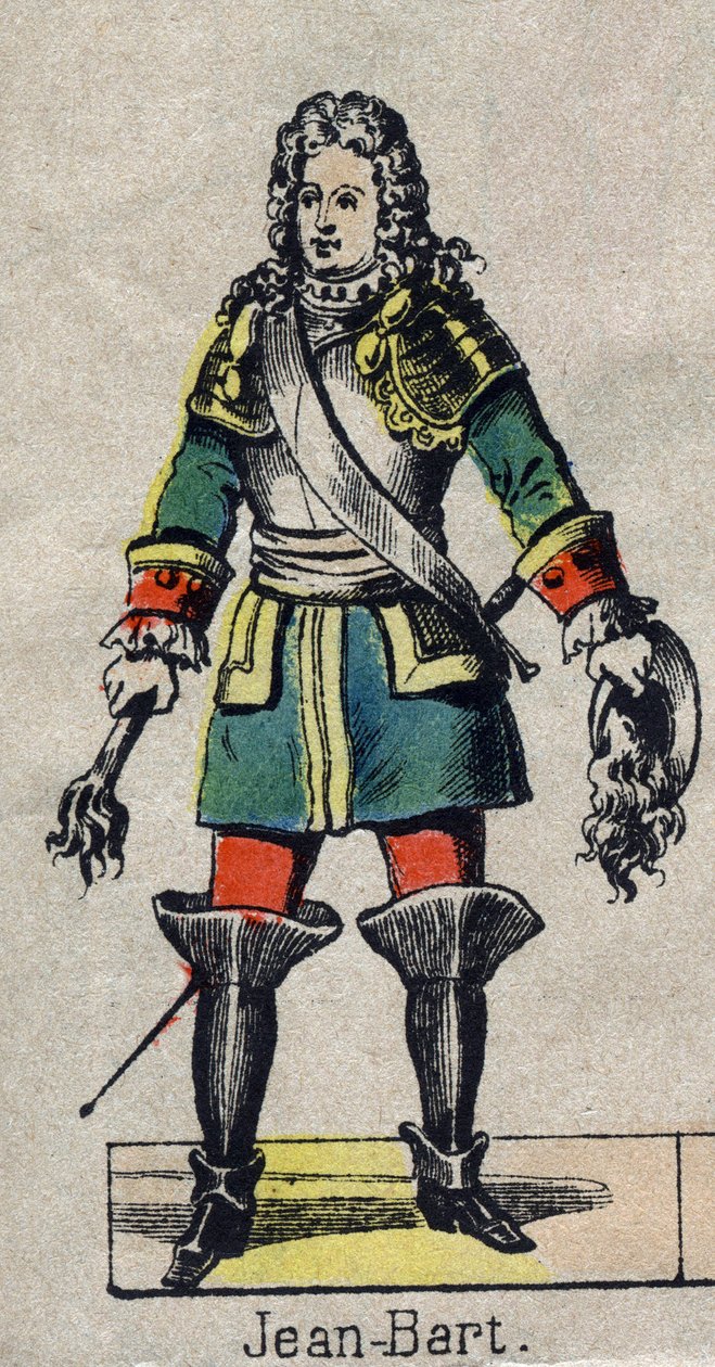 Porträt von Jean Bart (1650-1702), französischer Seemann und Freibeuter. Bild von Epinal aus dem späten 19. Jahrhundert von French School