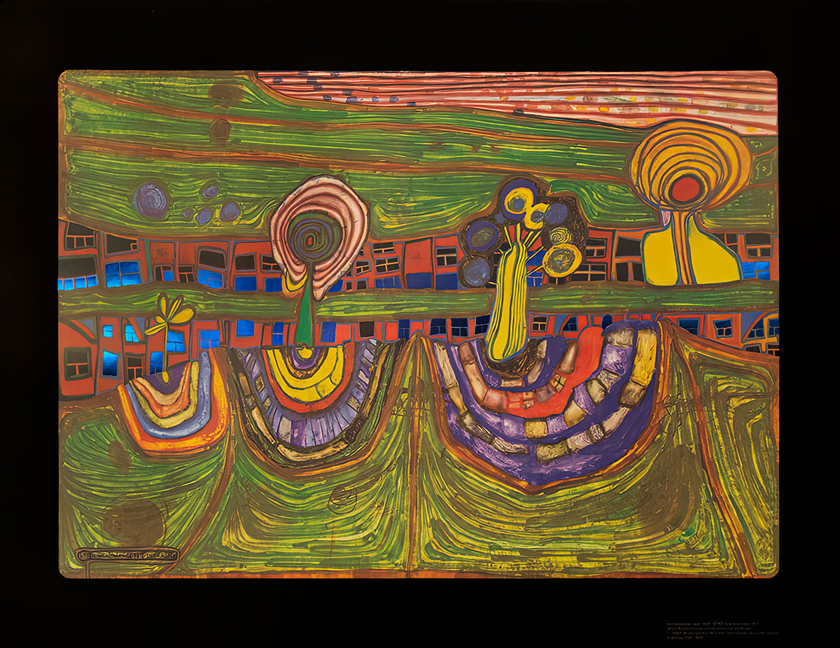 Vorstadtzeile von Friedensreich Hundertwasser