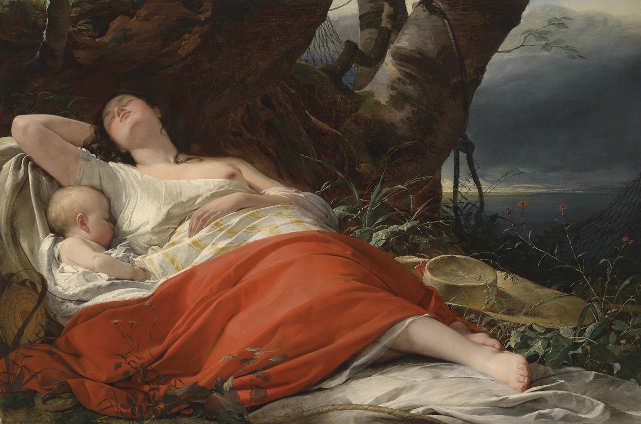 Schlafende Fischerin von Friedrich von Amerling