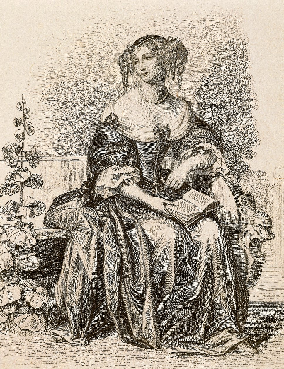Porträt von Madame de Sevigne von Friedrich (after) Bouterwek