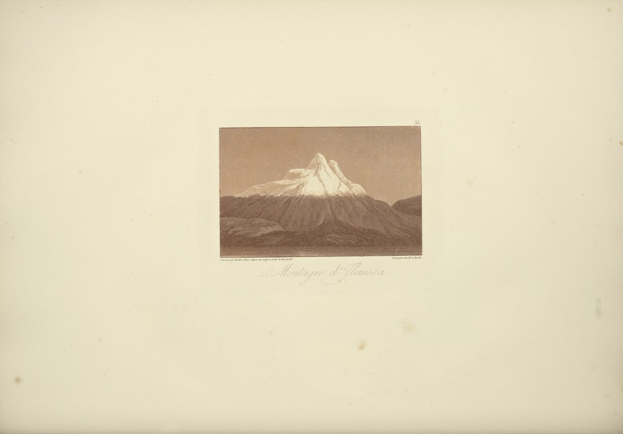 Berge von Jlinissa, gezeichnet von Gmelin, graviert von Arnold, Illustration aus 