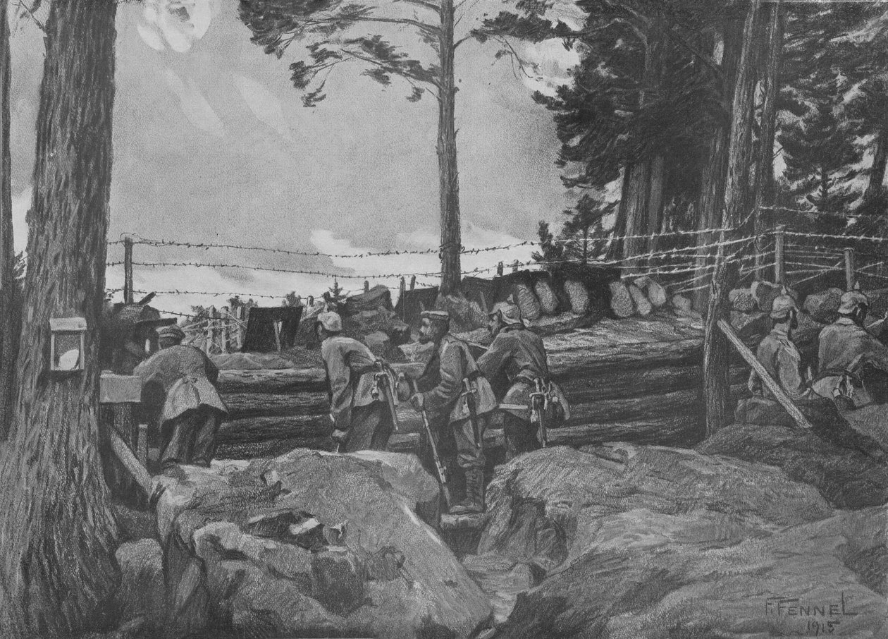 Erster Weltkrieg: Deutsche Soldaten kämpfen in den Vogesen von Friedrich Fennel