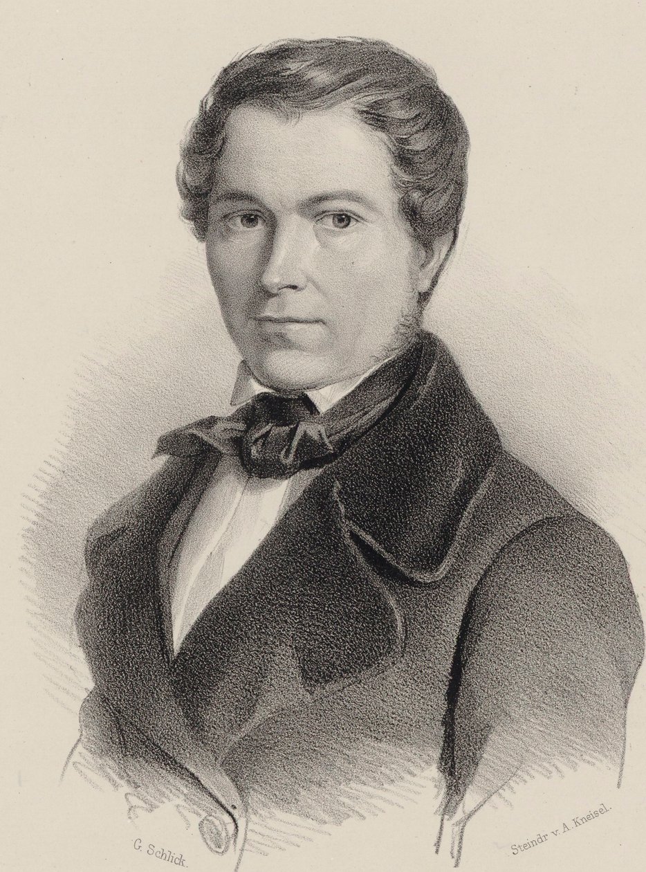 Porträt des Geigers und Komponisten Joseph Labitzky 1802-1881, 1840 von Friedrich Gustav Schlick