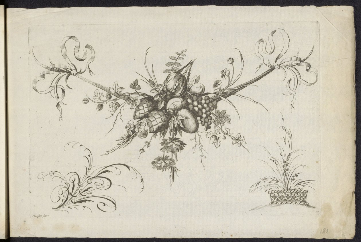 Feston aus Früchten, Blättern und Blumen von Friedrich Jacob Morisson