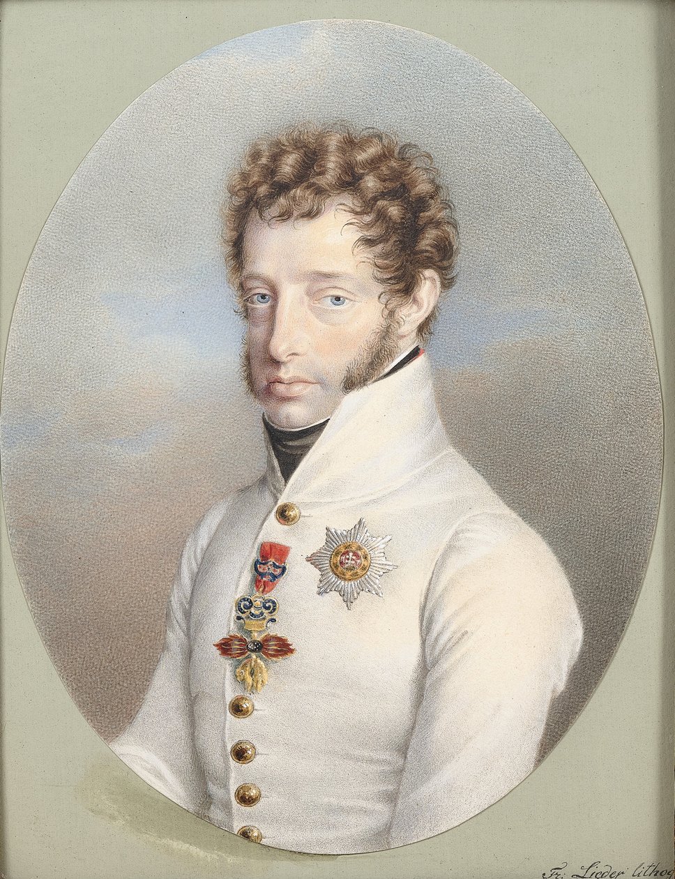 Erzherzog Ludwig Lieder Litho koloriert von Friedrich Lieder