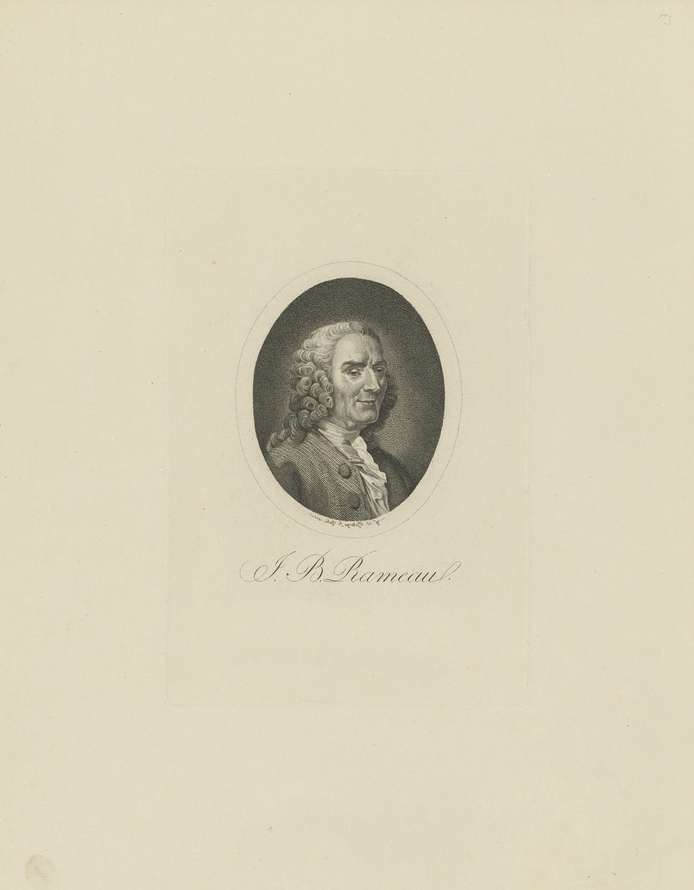 Porträt des Komponisten Jean-Philippe Rameau 1683-1764, 1802 von Friedrich Wilhelm Bollinger