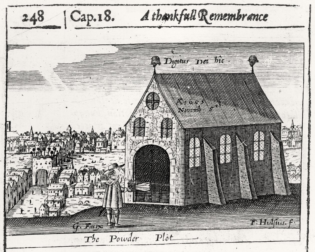 Dankbare Erinnerung an das Pulverkomplott, 5. November 1605 von Friedrich van Hulsen