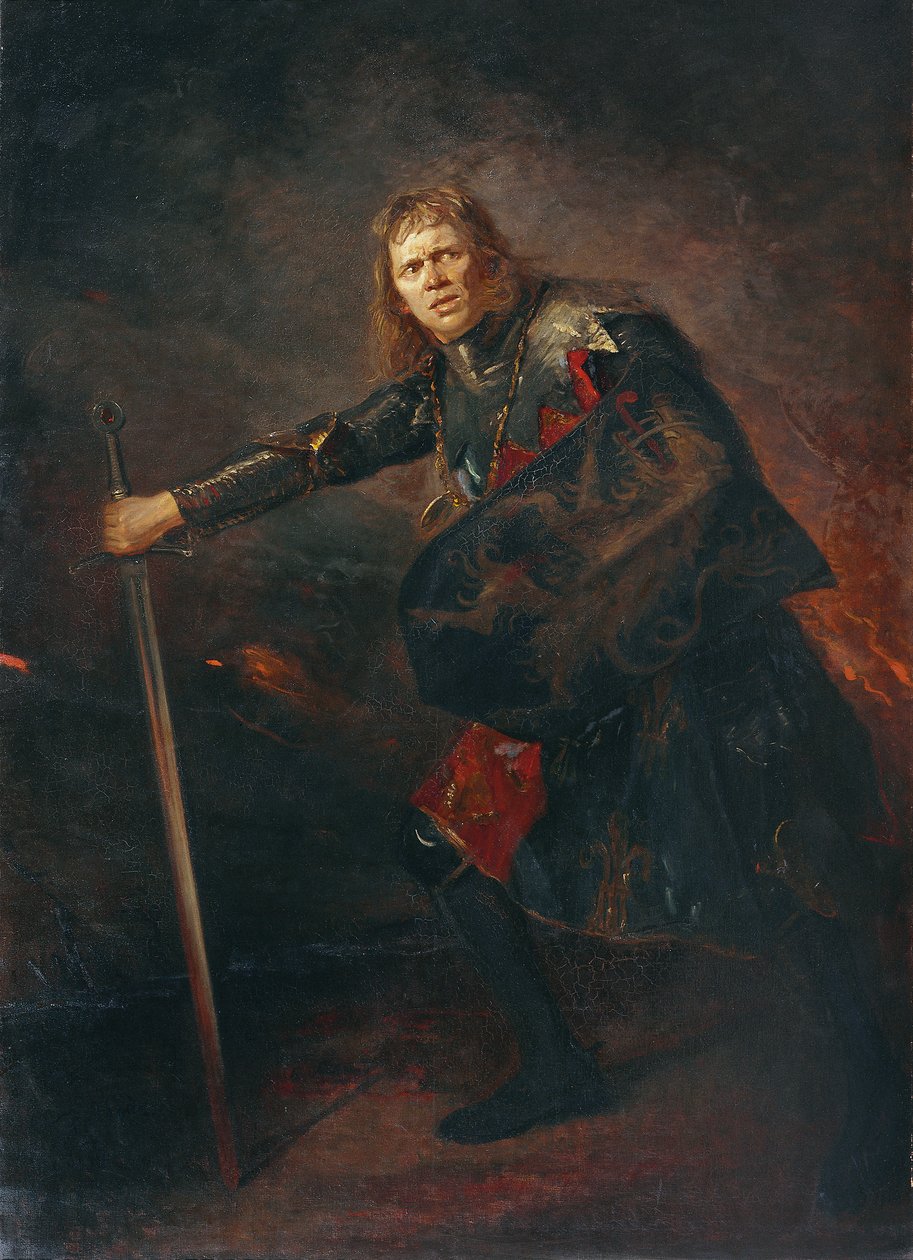 Der Schauspieler Alois Wohlmuth als Richard III. von Fritz von Uhde