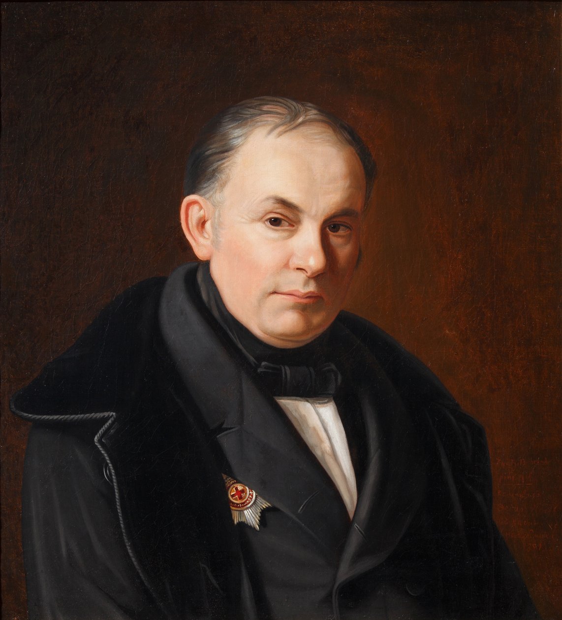 Porträt des Dichters Wassili Schukowski, 1783-1852, 1854 von Fyodor Ivanovich Igin