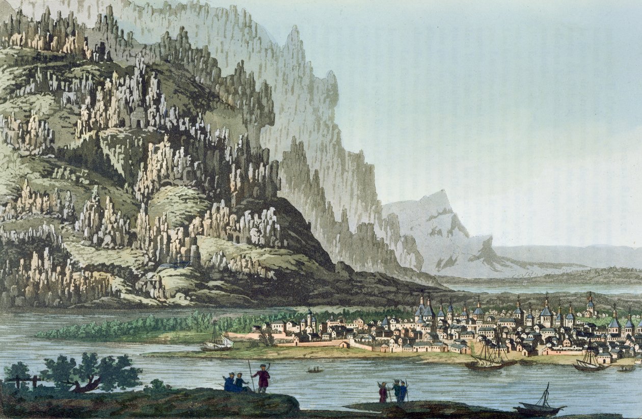 Die Stadt Jakutsk, Illustration aus 