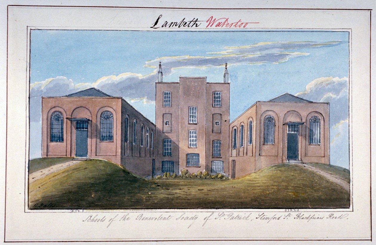 Gebäude der Benevolent Society of St Patrick, Stamford Street, Southwark, London, ca. 1825 von G Yates