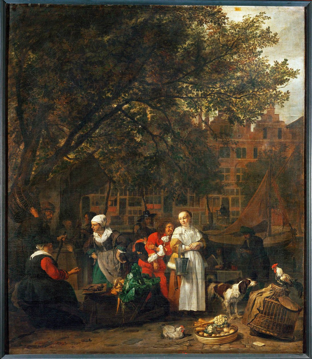 Gemüsemarkt in Amsterdam, Niederlande von Gabriel (attr. to) Metsu