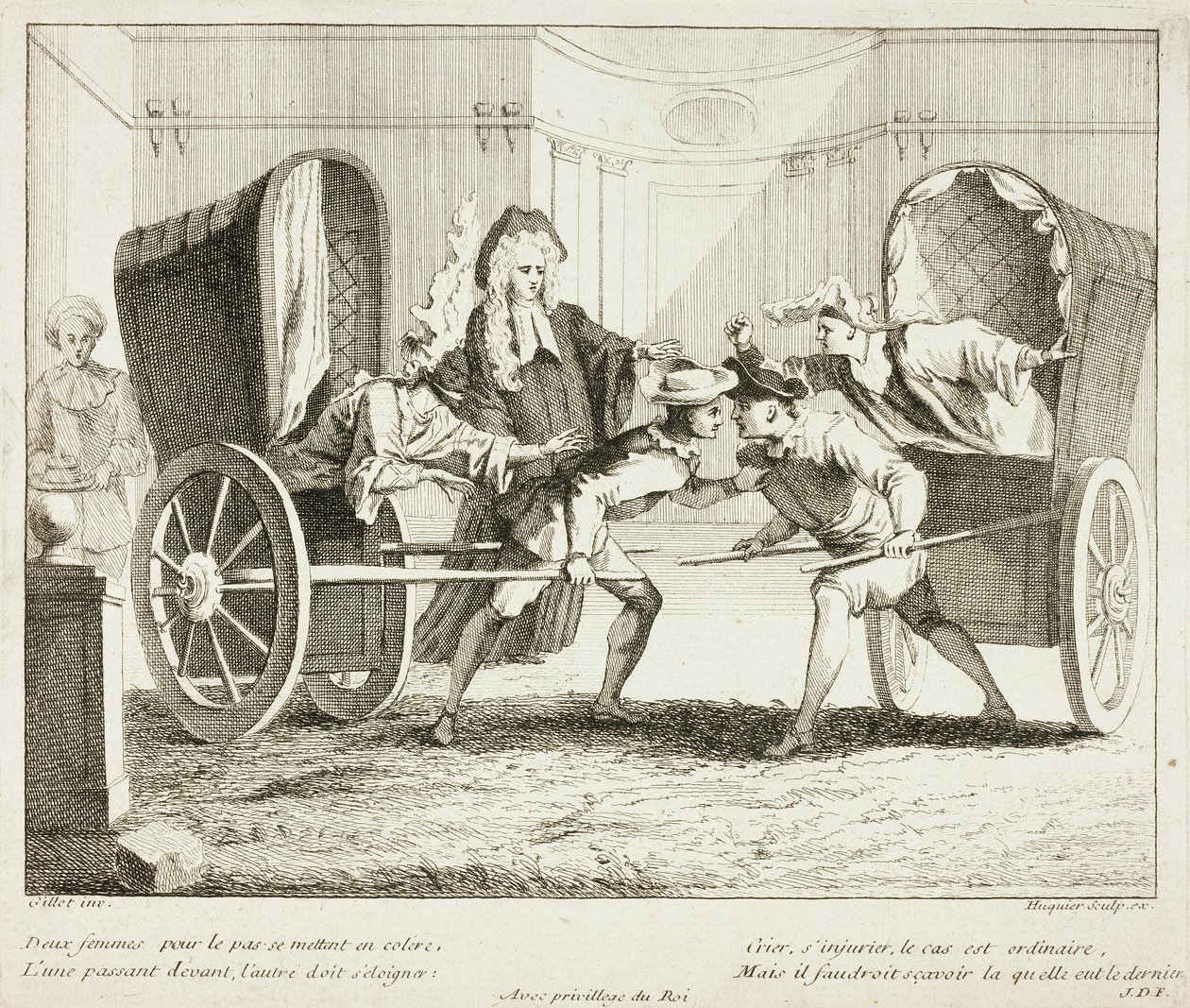 Tafel aus Livre de Scènes Comiques von Gabriel Huquier
