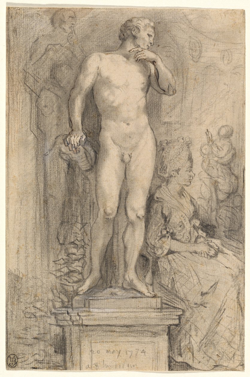 Rendezvous im Palais Royal von Gabriel Jacques de Saint Aubin