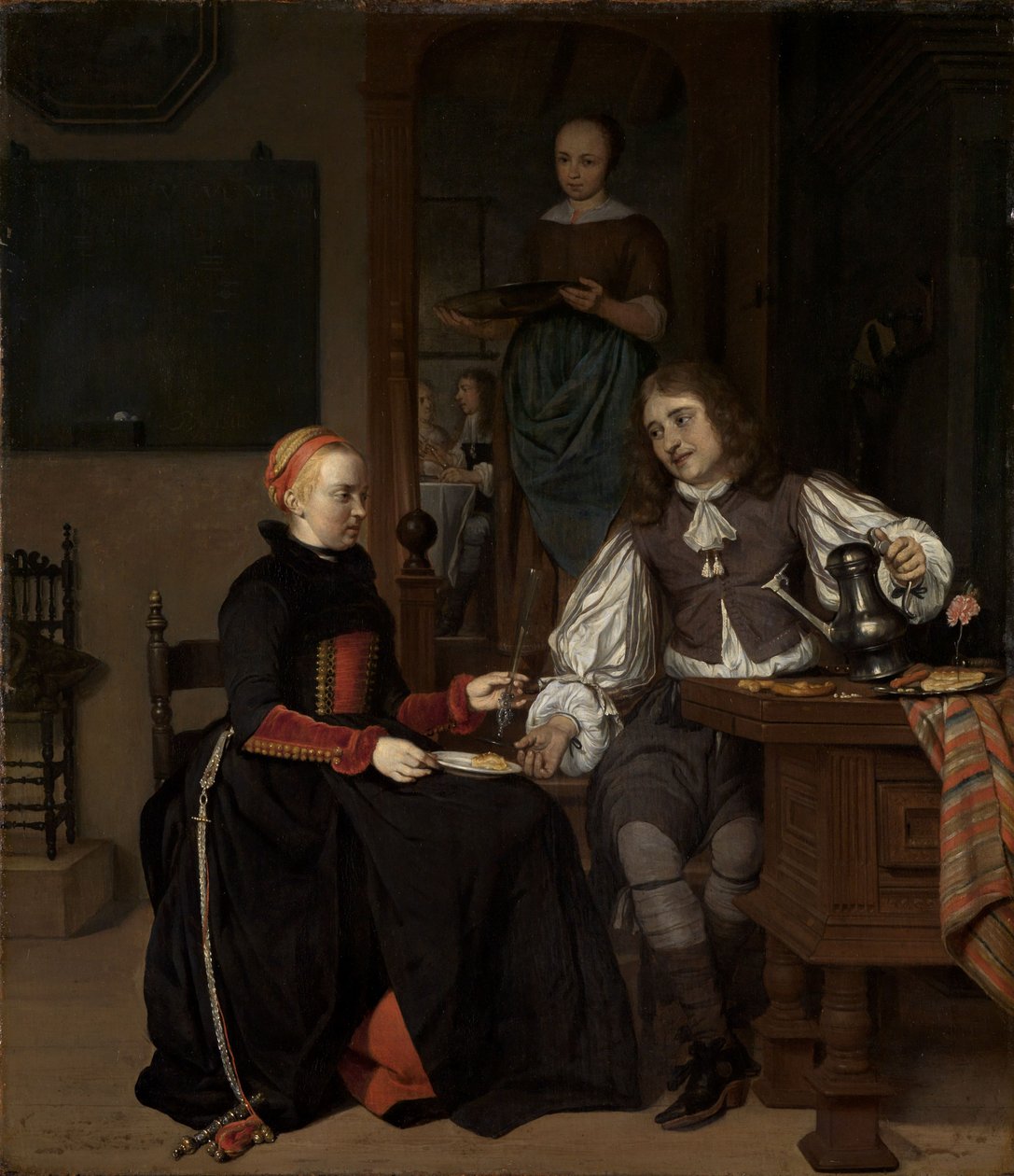 Junges Paar beim Frühstück von Gabriel Metsu